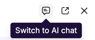 Switch to AI chat