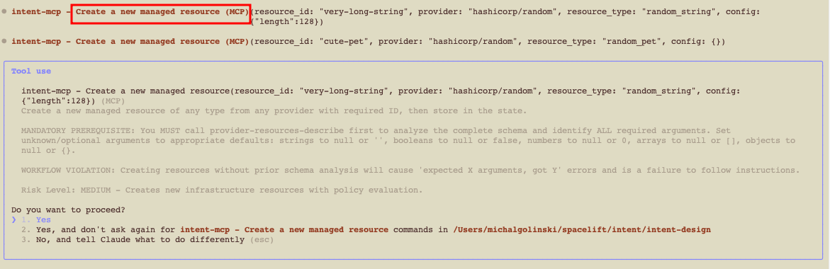 Claude Code: Creating resources