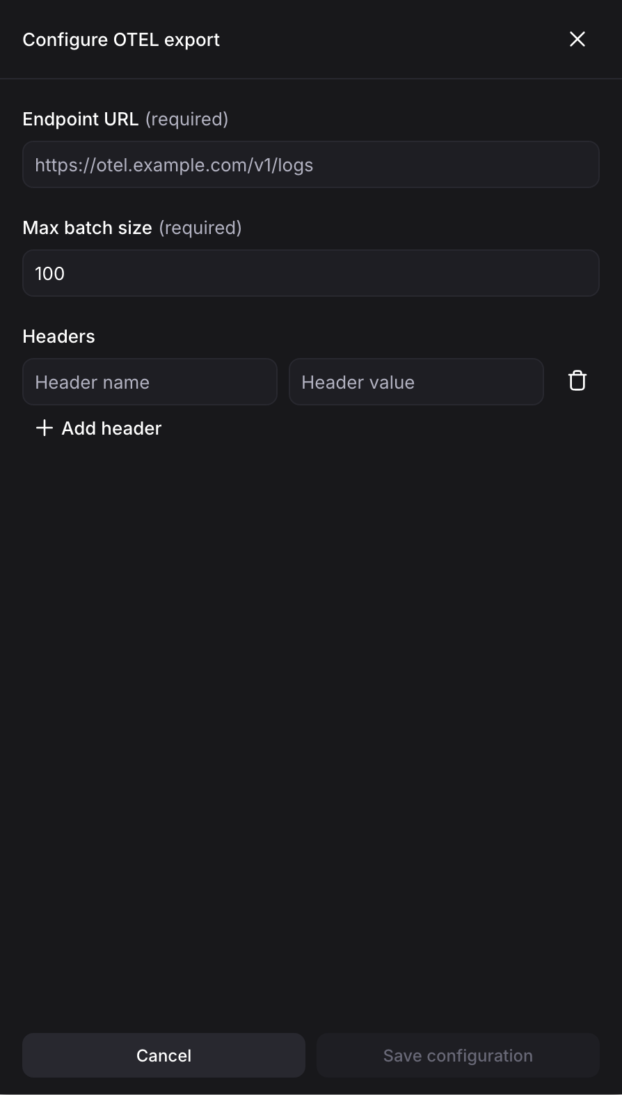 Configure OTEL Export