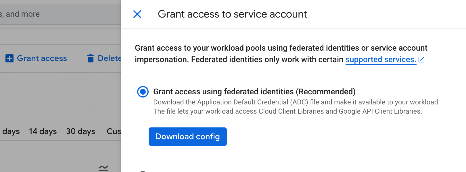 Grant direct resource access